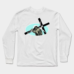 Jesus Christ carrying the cross Long Sleeve T-Shirt